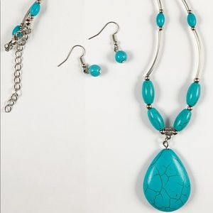 Faux Turquoise Necklace